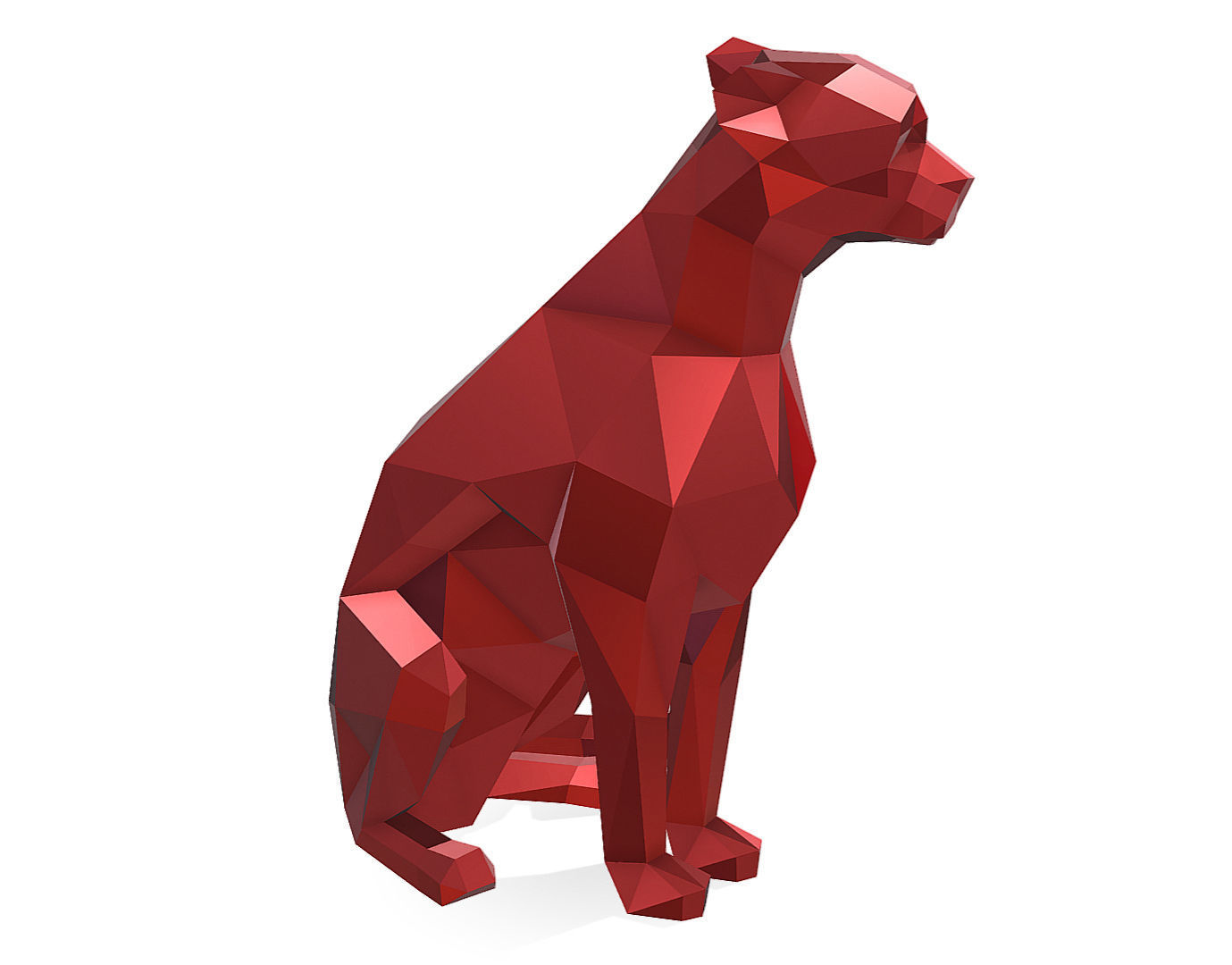 Cheetah figurine 3D print model_6