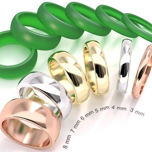 Classic Wedding band 08 for rendering 3D print model