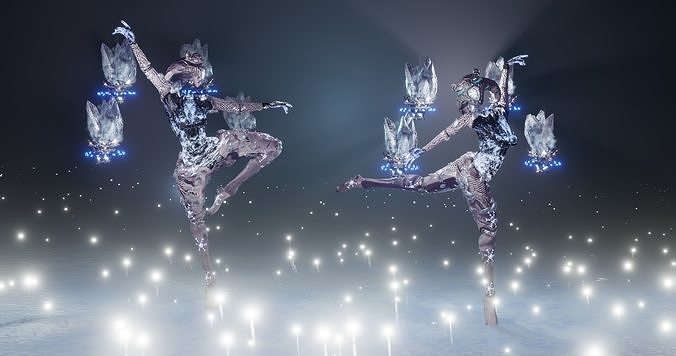 Female Sentinel of Frost Low-poly 3D model