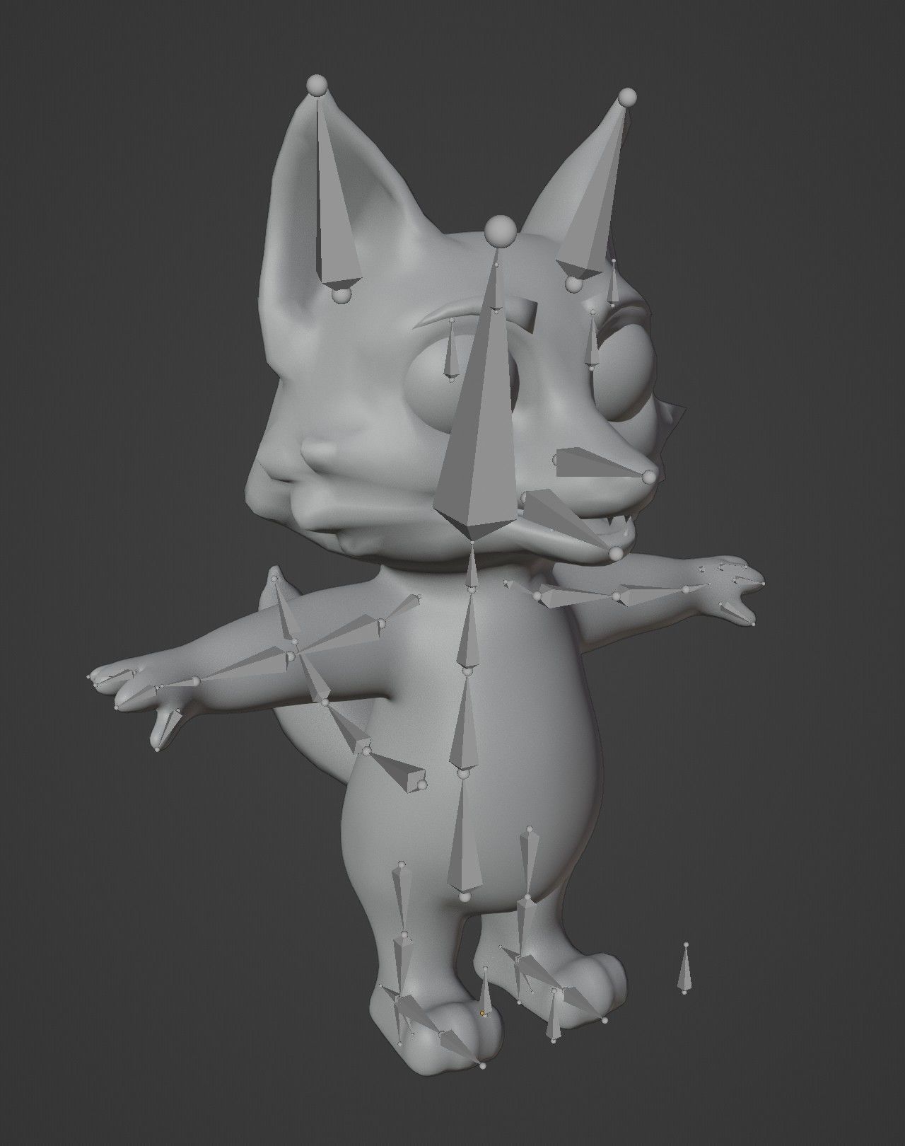 Cartoon Arctic Fox Animated 3D Model Low-poly 3D model_3