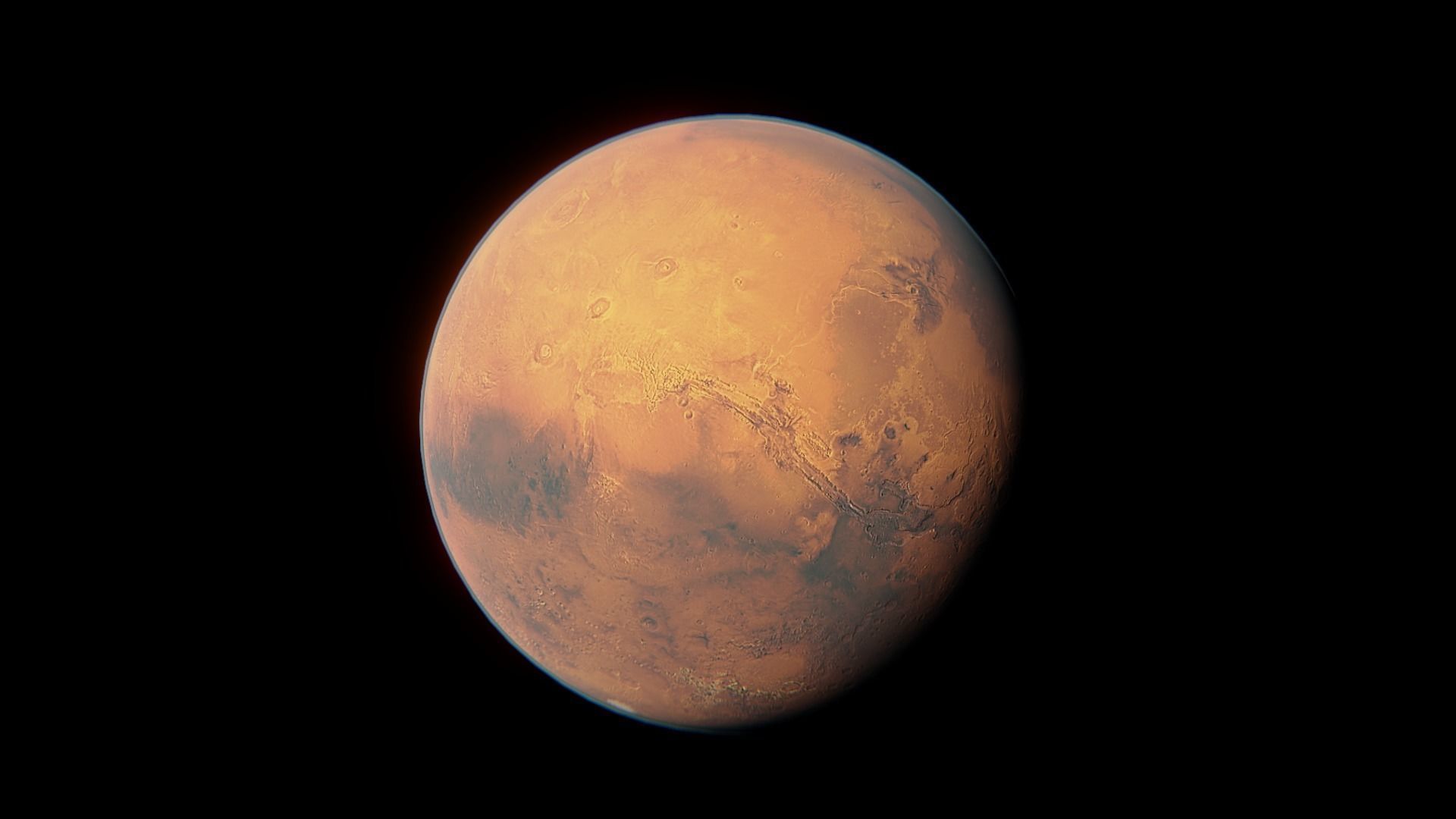 Planet Mars Low-poly 3D model_1