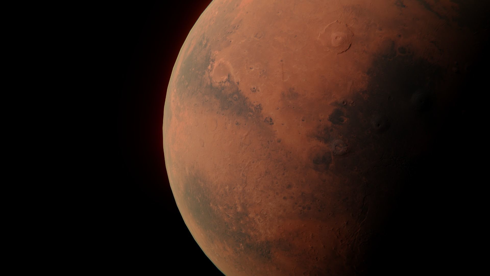 Planet Mars Low-poly 3D model_4