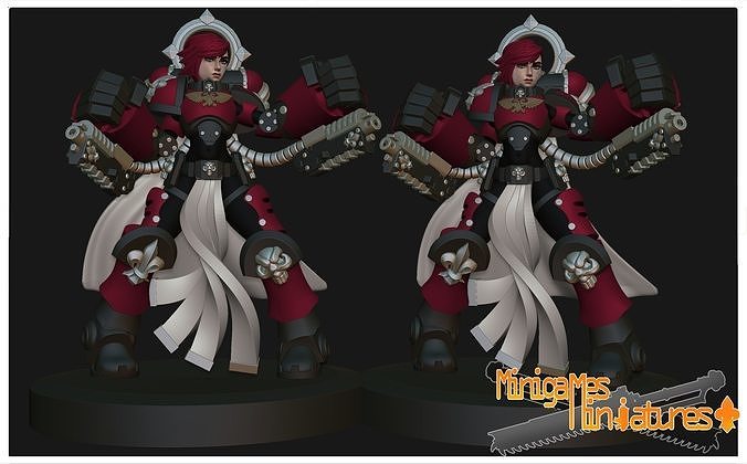 Powerfists anime space nun 3D print model