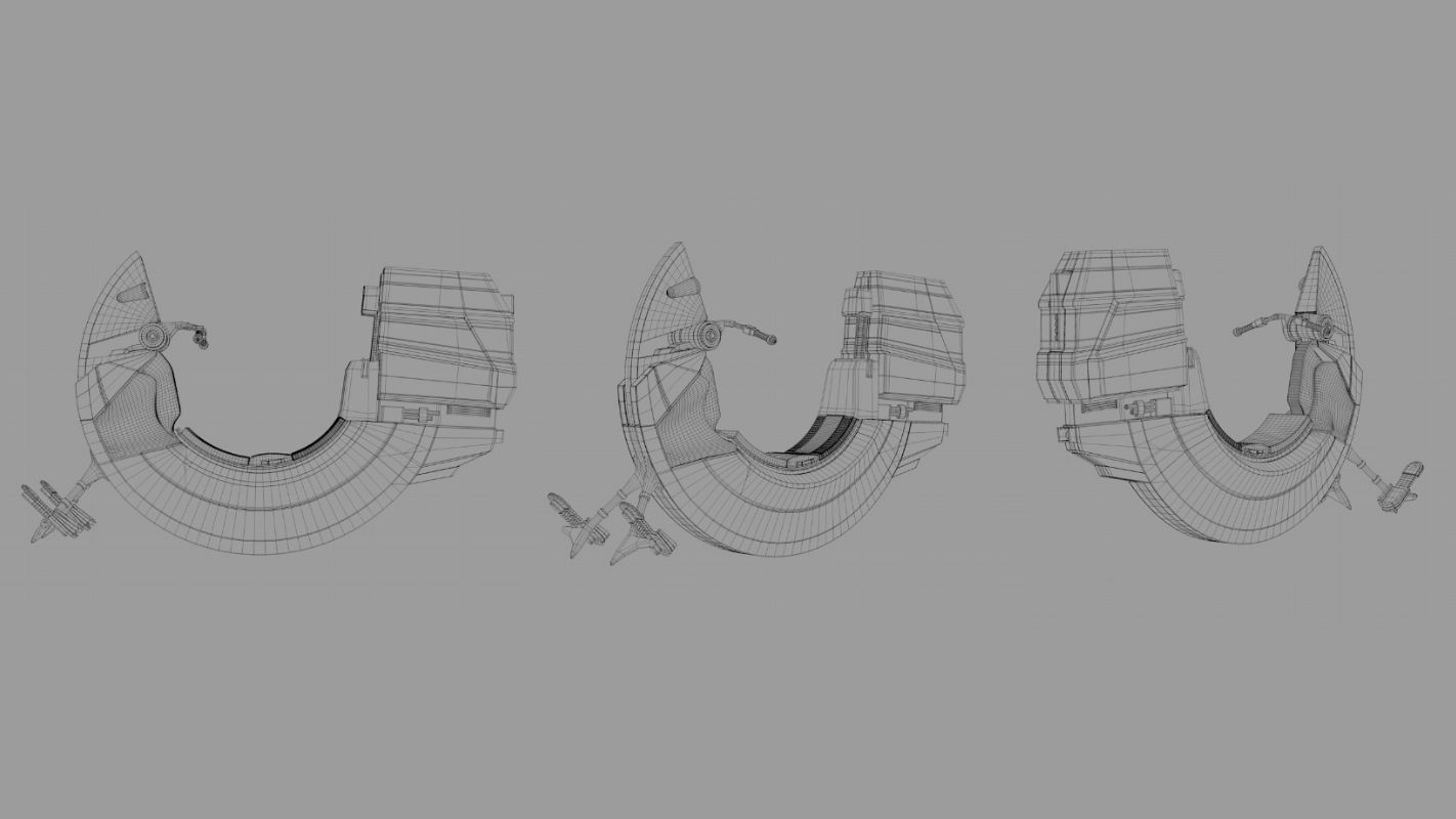 Darth Maul Sith Speeder Low-poly 3D model_4