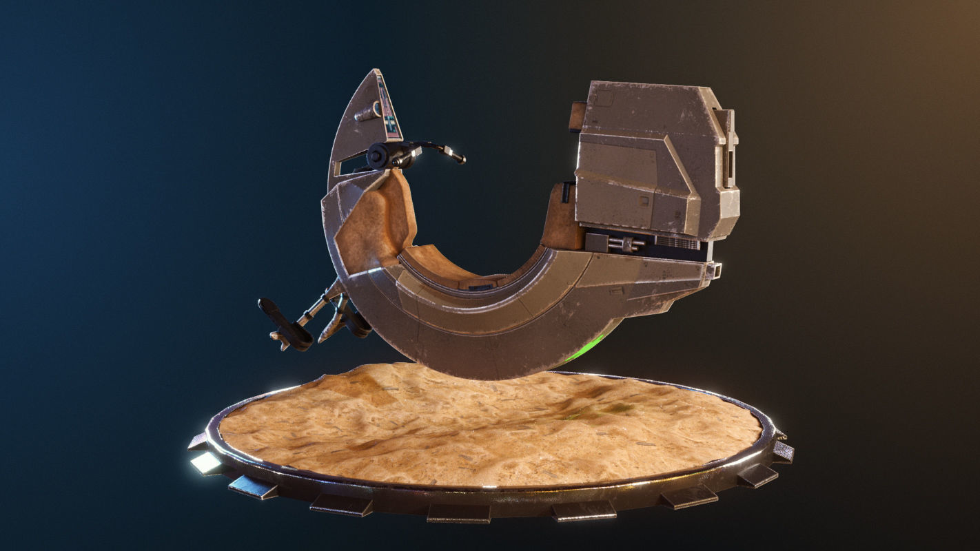 Darth Maul Sith Speeder Low-poly 3D model_1