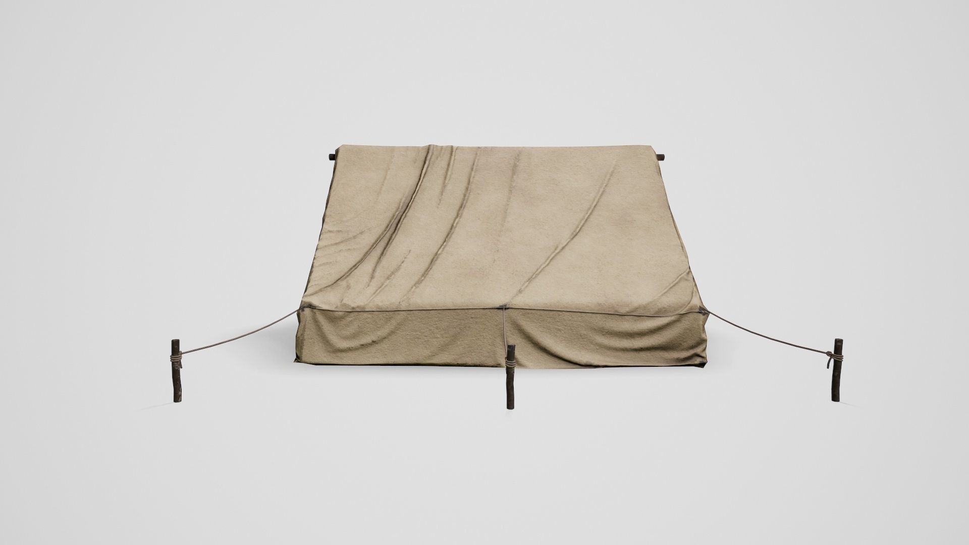 Camp Tent Desert Military  Low-poly 3D model_11