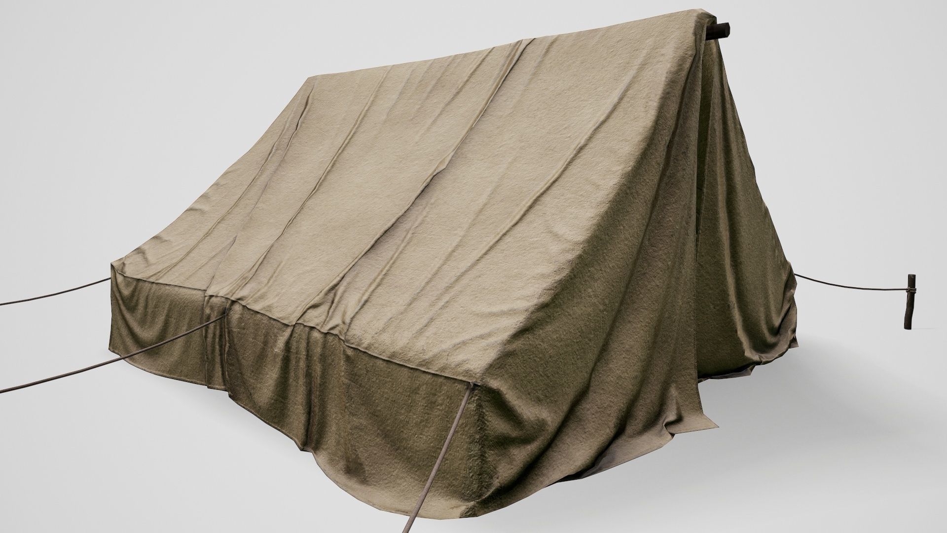 Camp Tent Desert Military  Low-poly 3D model_32