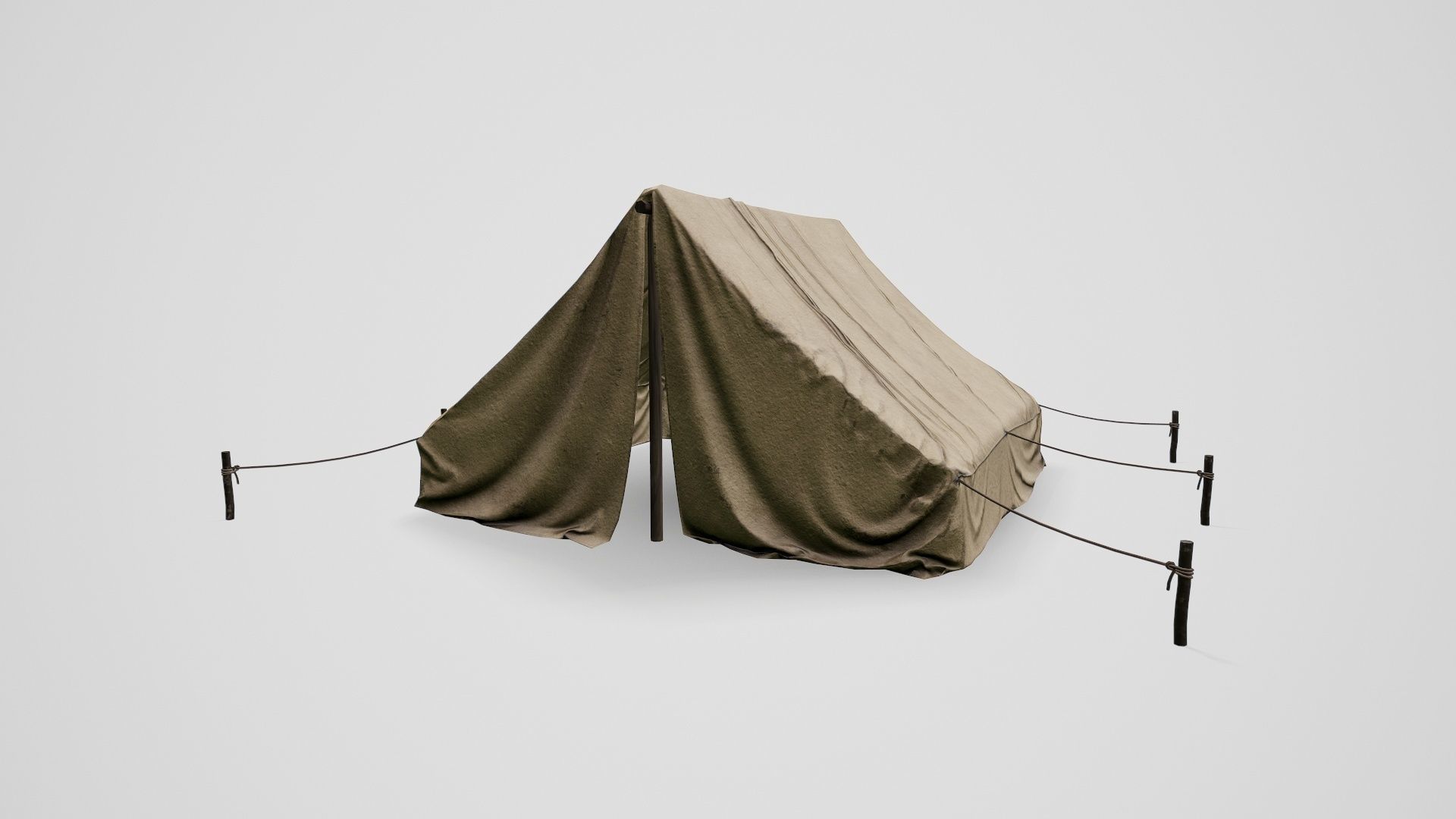 Camp Tent Desert Military  Low-poly 3D model_8