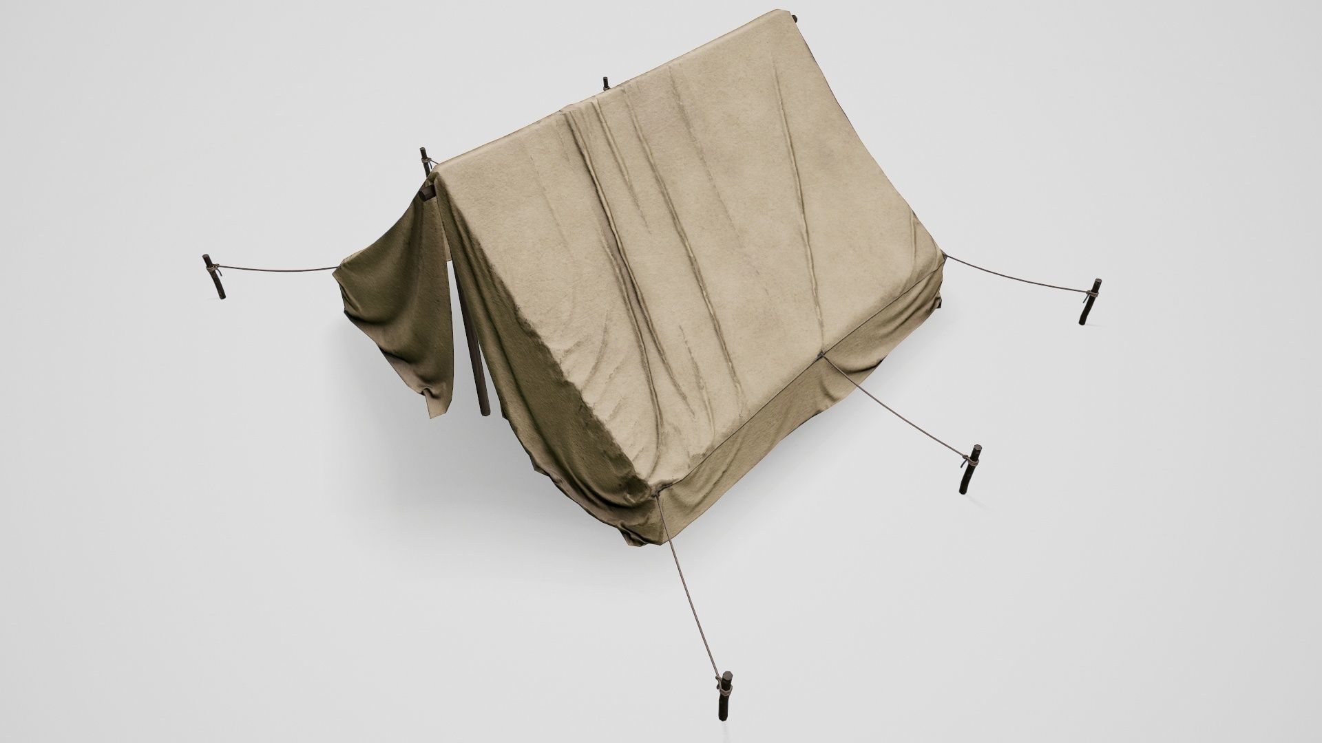 Camp Tent Desert Military  Low-poly 3D model_24