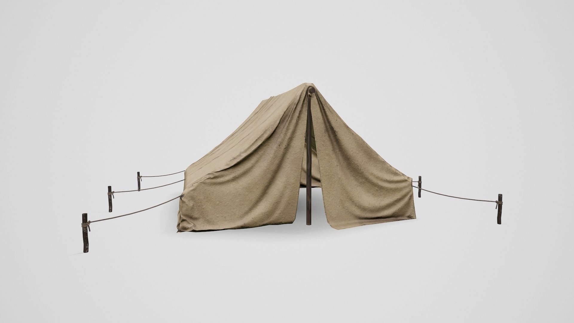 Camp Tent Desert Military  Low-poly 3D model_15