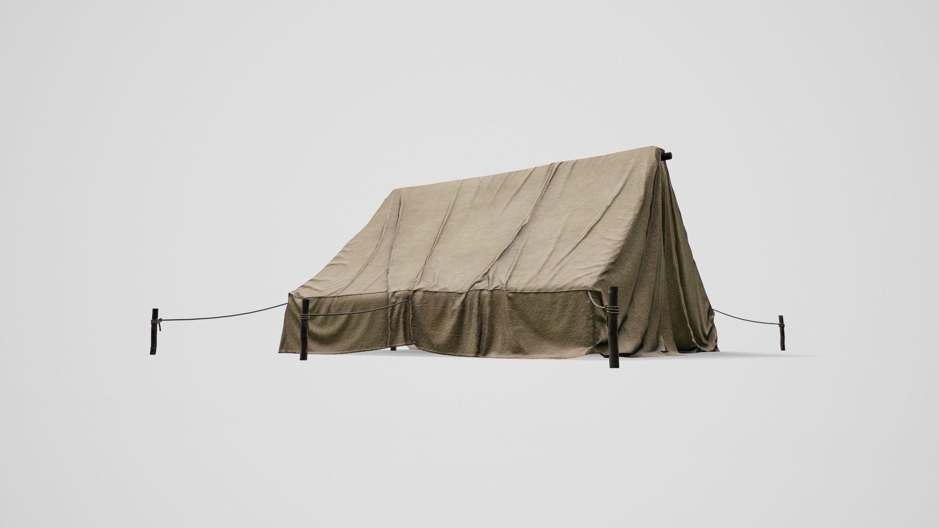 Camp Tent Desert Military  Low-poly 3D model_28