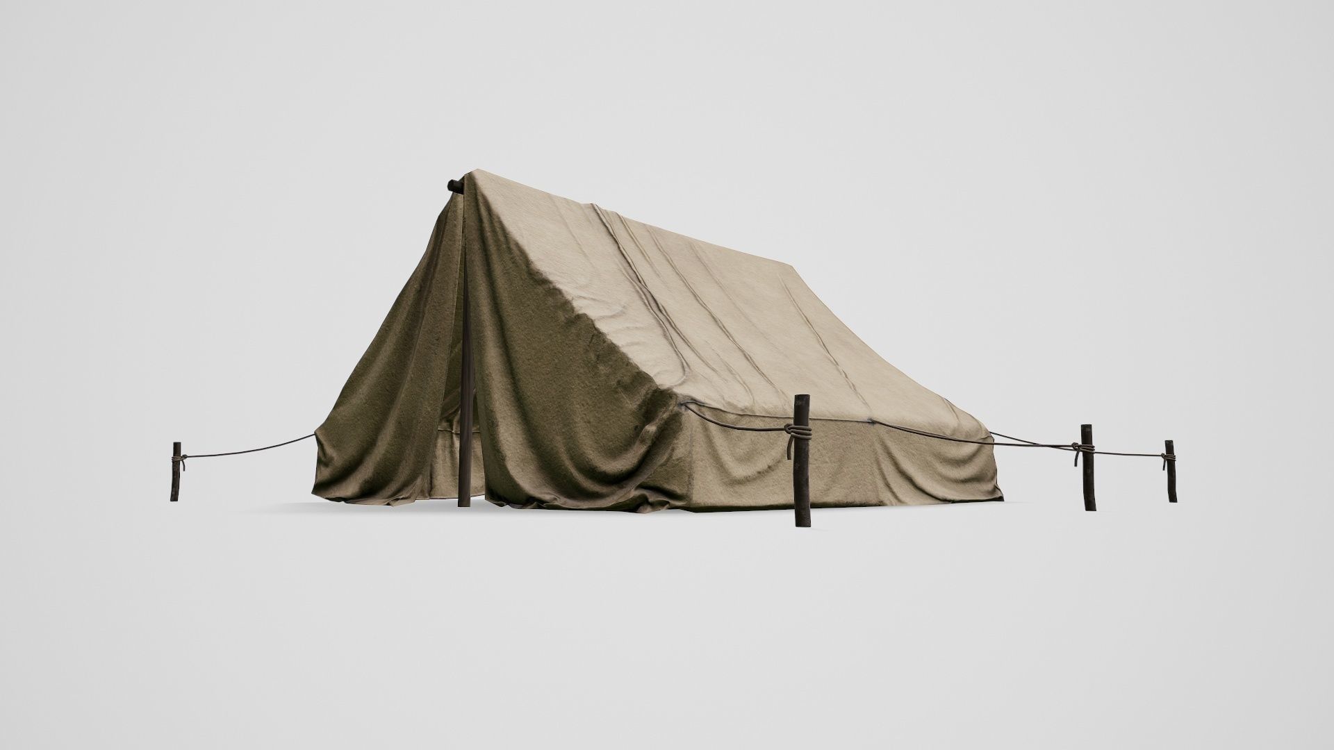 Camp Tent Desert Military  Low-poly 3D model_29