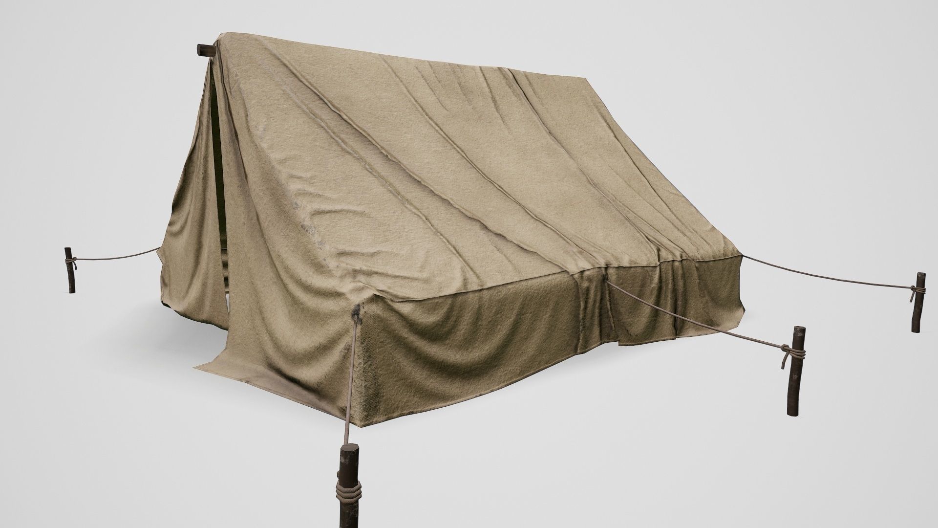 Camp Tent Desert Military  Low-poly 3D model_31