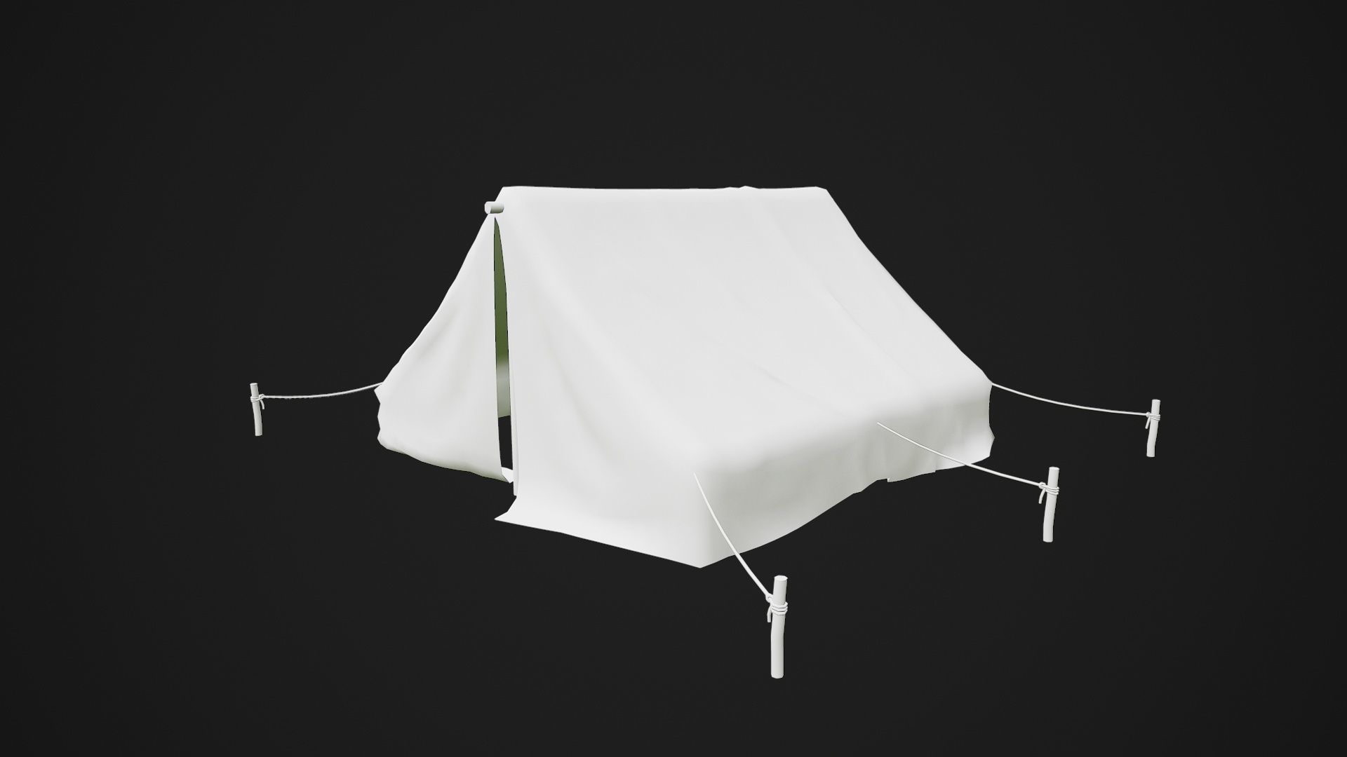 Camp Tent Desert Military  Low-poly 3D model_35