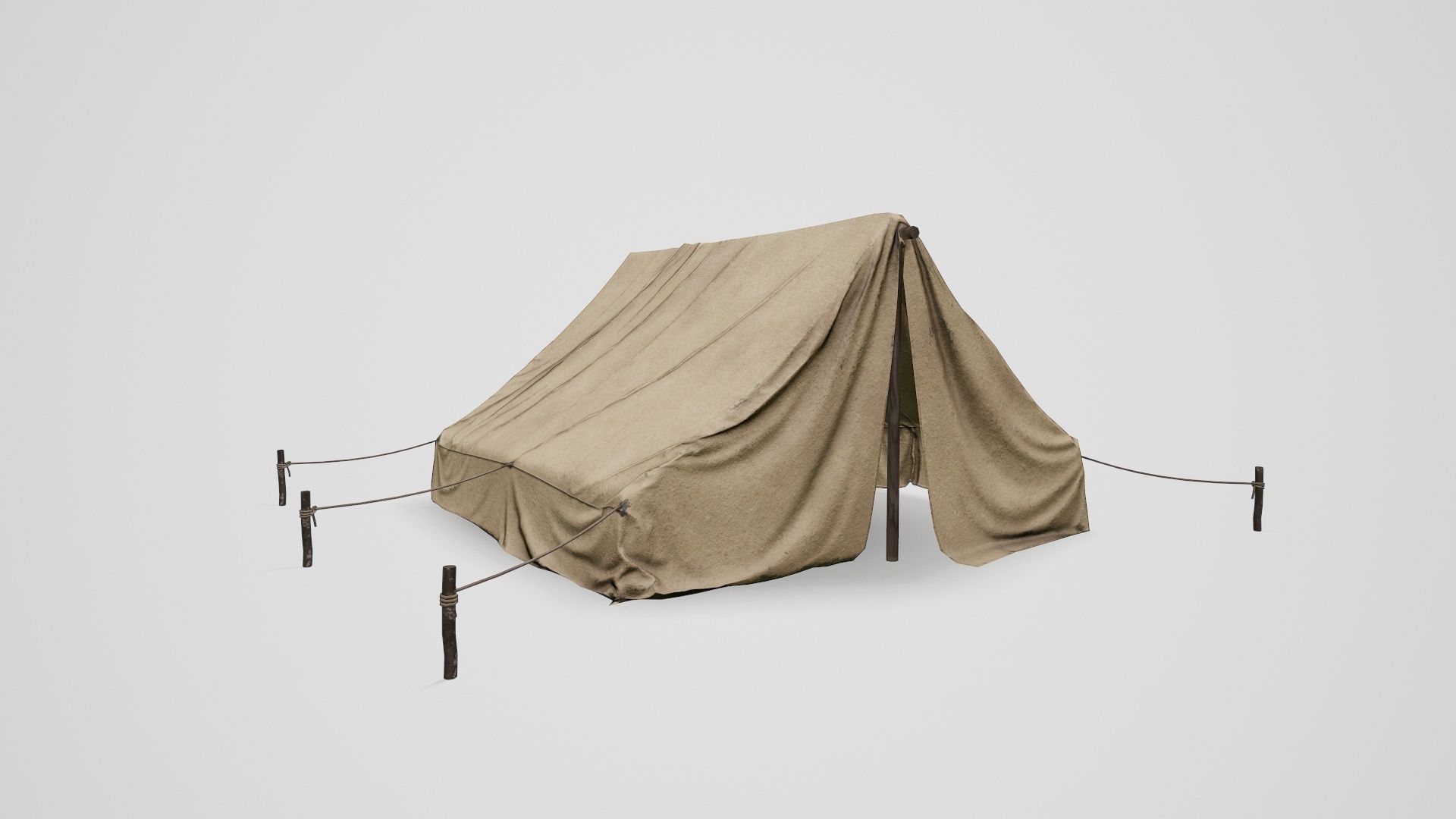 Camp Tent Desert Military  Low-poly 3D model_14