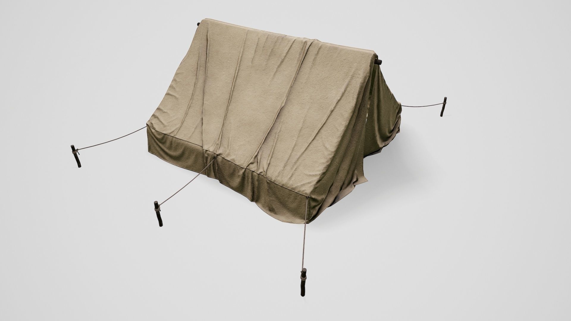 Camp Tent Desert Military  Low-poly 3D model_21