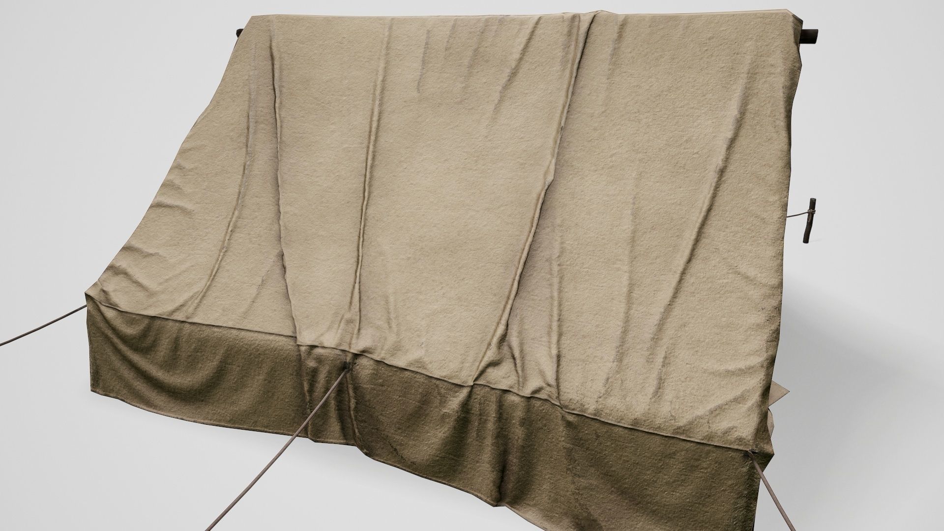 Camp Tent Desert Military  Low-poly 3D model_34