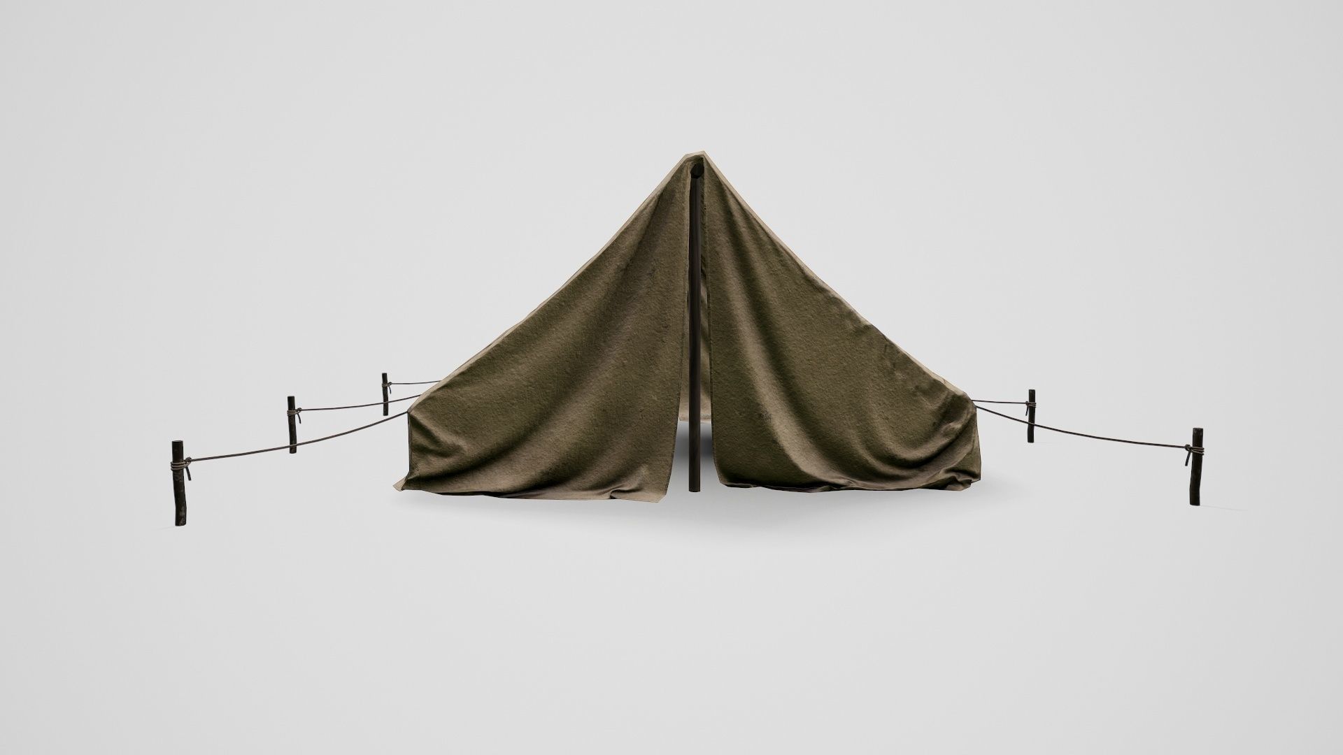Camp Tent Desert Military  Low-poly 3D model_7