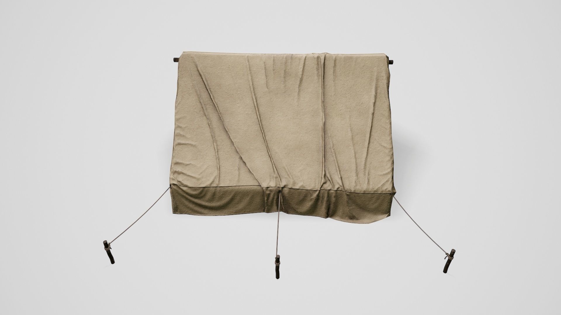 Camp Tent Desert Military  Low-poly 3D model_20