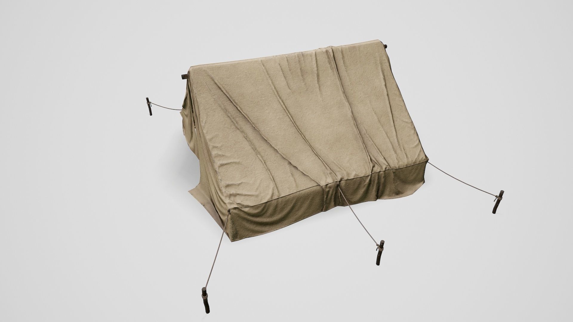 Camp Tent Desert Military  Low-poly 3D model_19