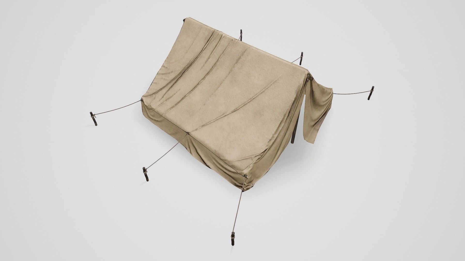 Camp Tent Desert Military  Low-poly 3D model_26