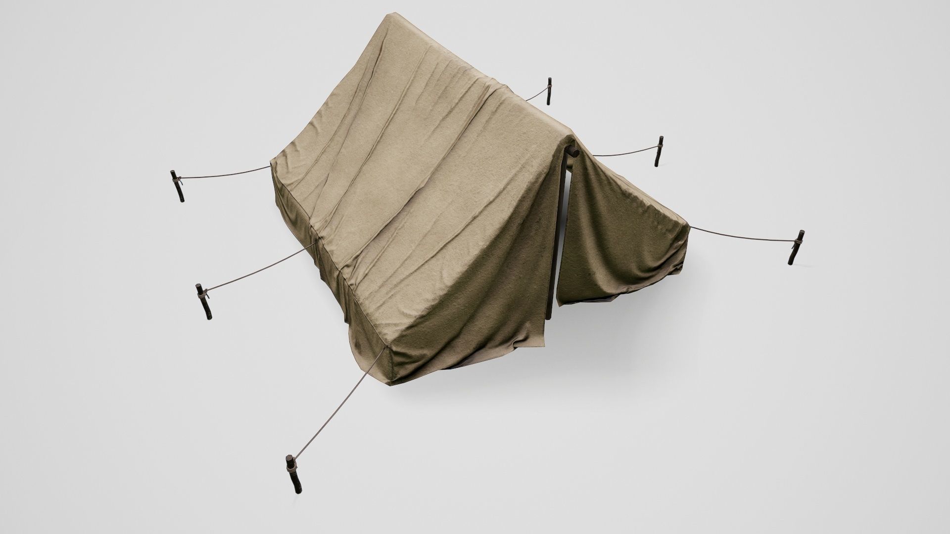 Camp Tent Desert Military  Low-poly 3D model_22