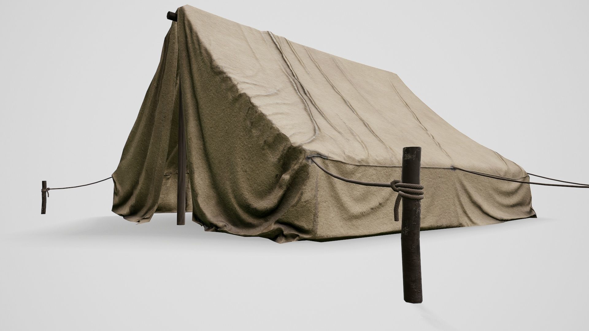 Camp Tent Desert Military  Low-poly 3D model_33