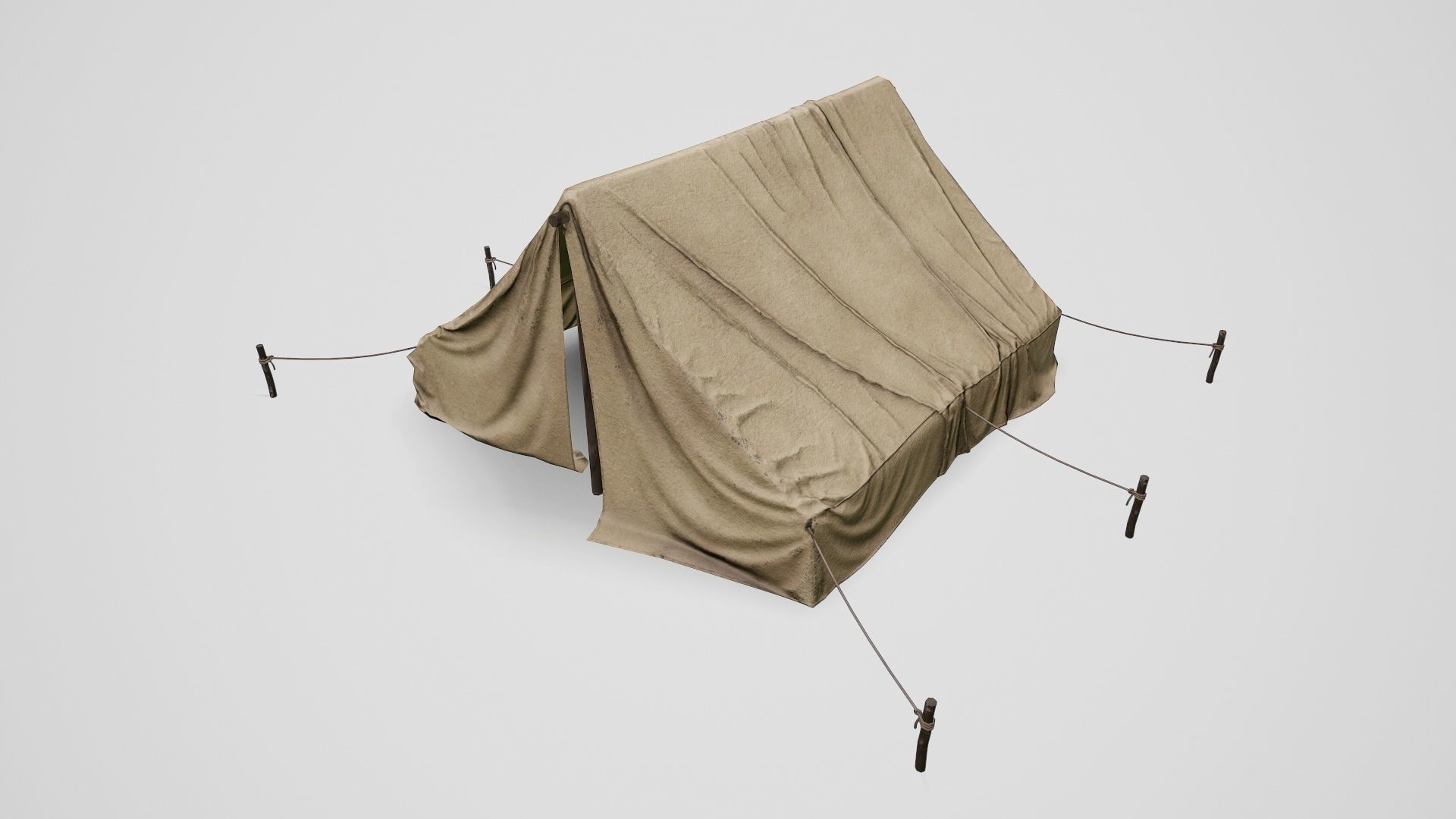 Camp Tent Desert Military  Low-poly 3D model_18