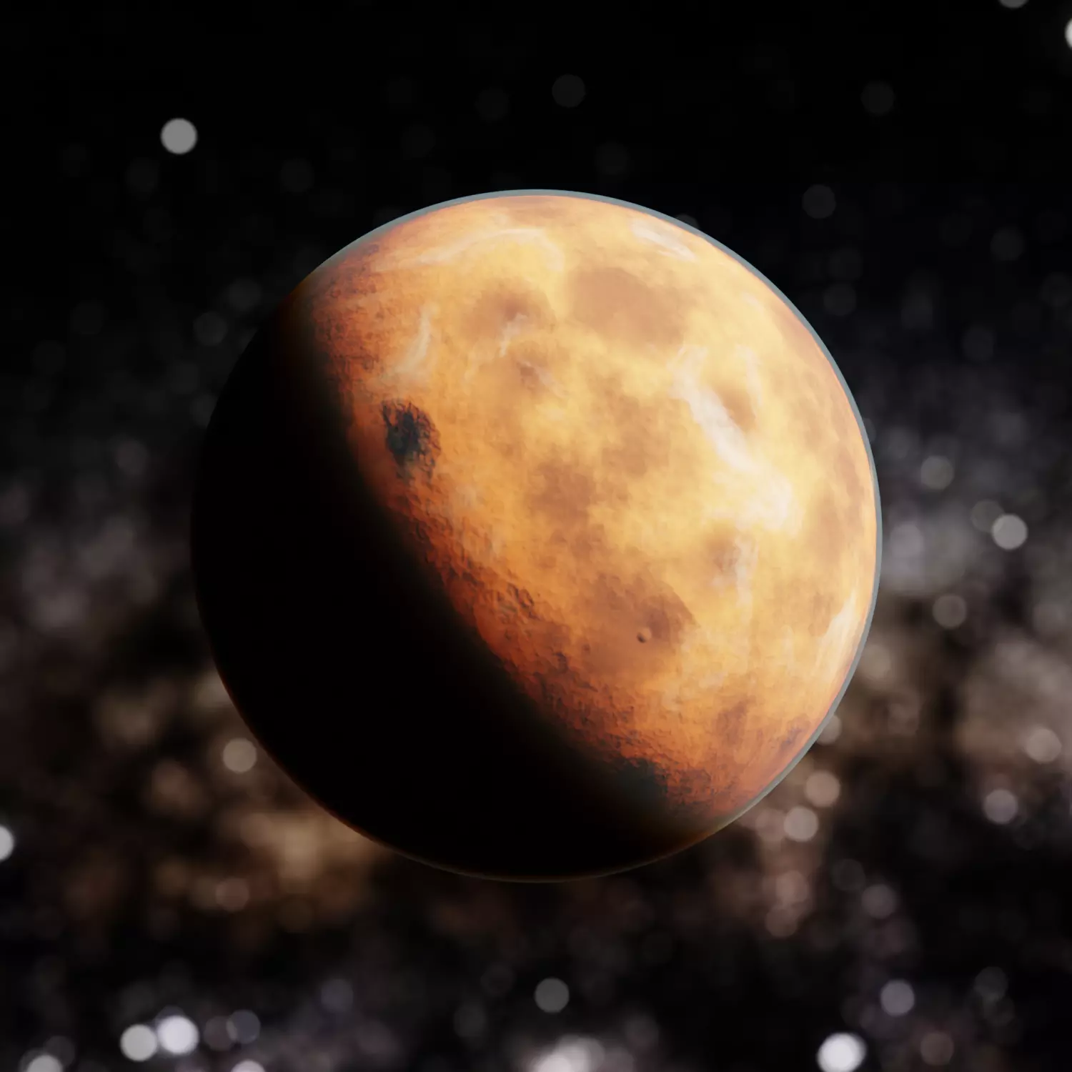Realistic procedural planet Free 3D model