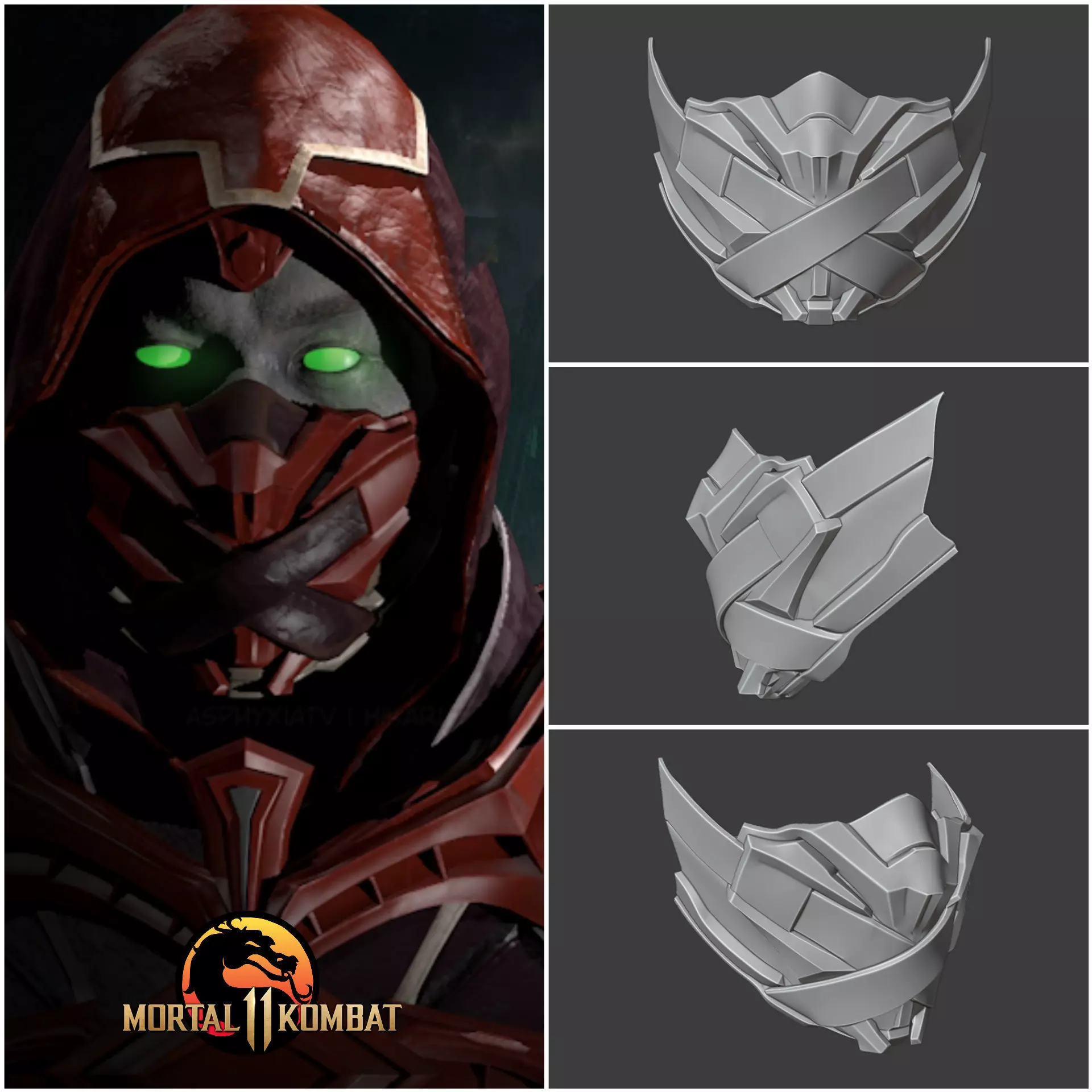 Ermac mask from Mortal Kombat 11 3D print model_0