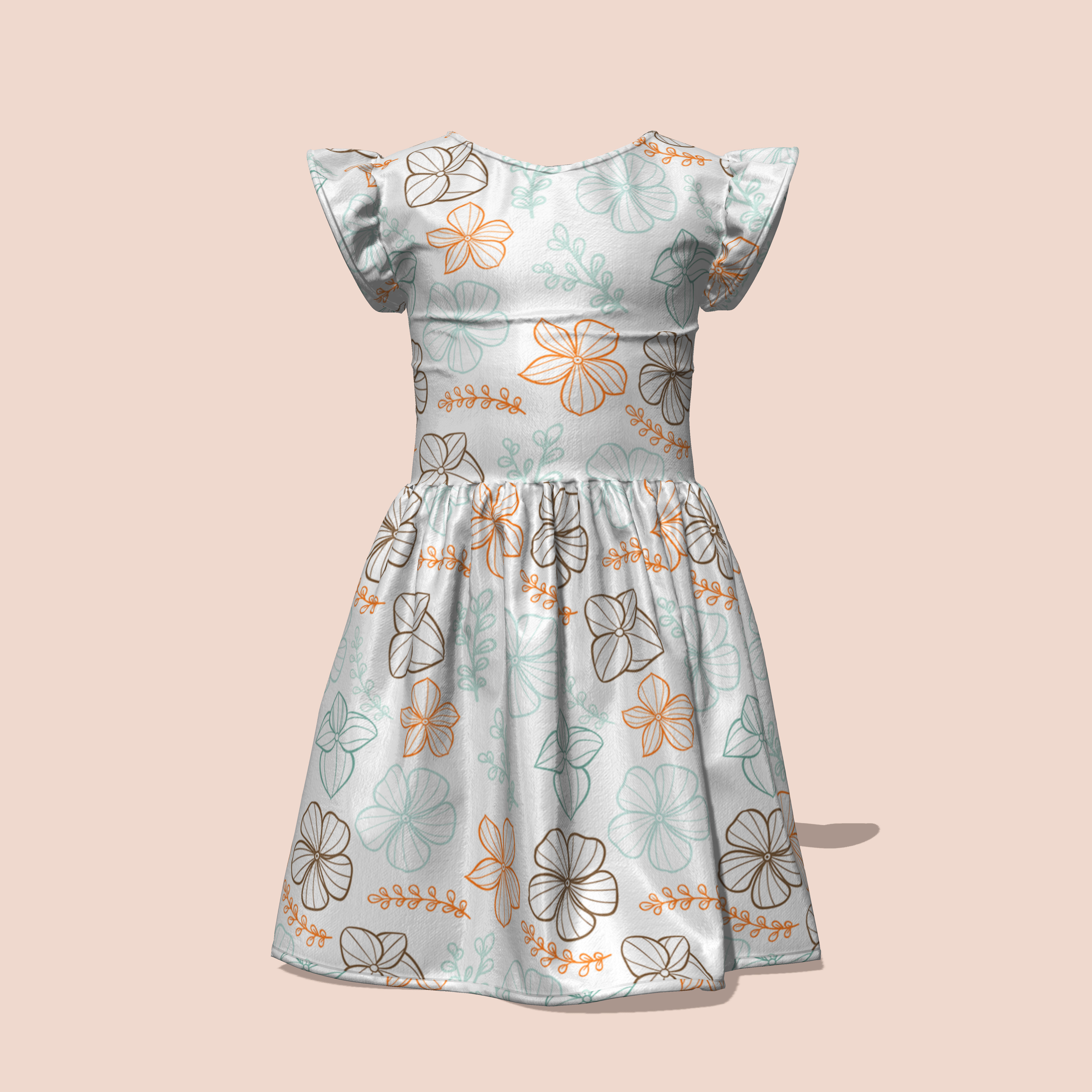 Girl Dress Marvelous Designer 3D model_3