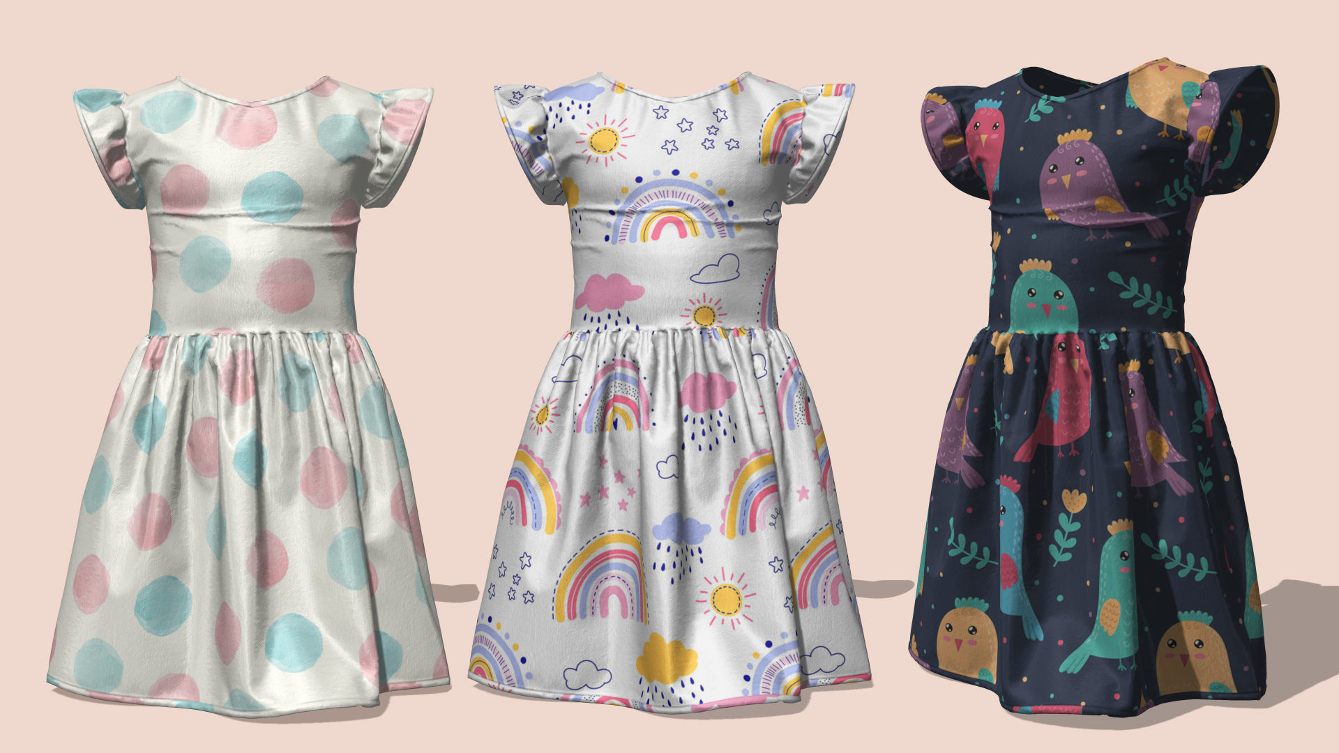 Girl Dress Marvelous Designer 3D model_1