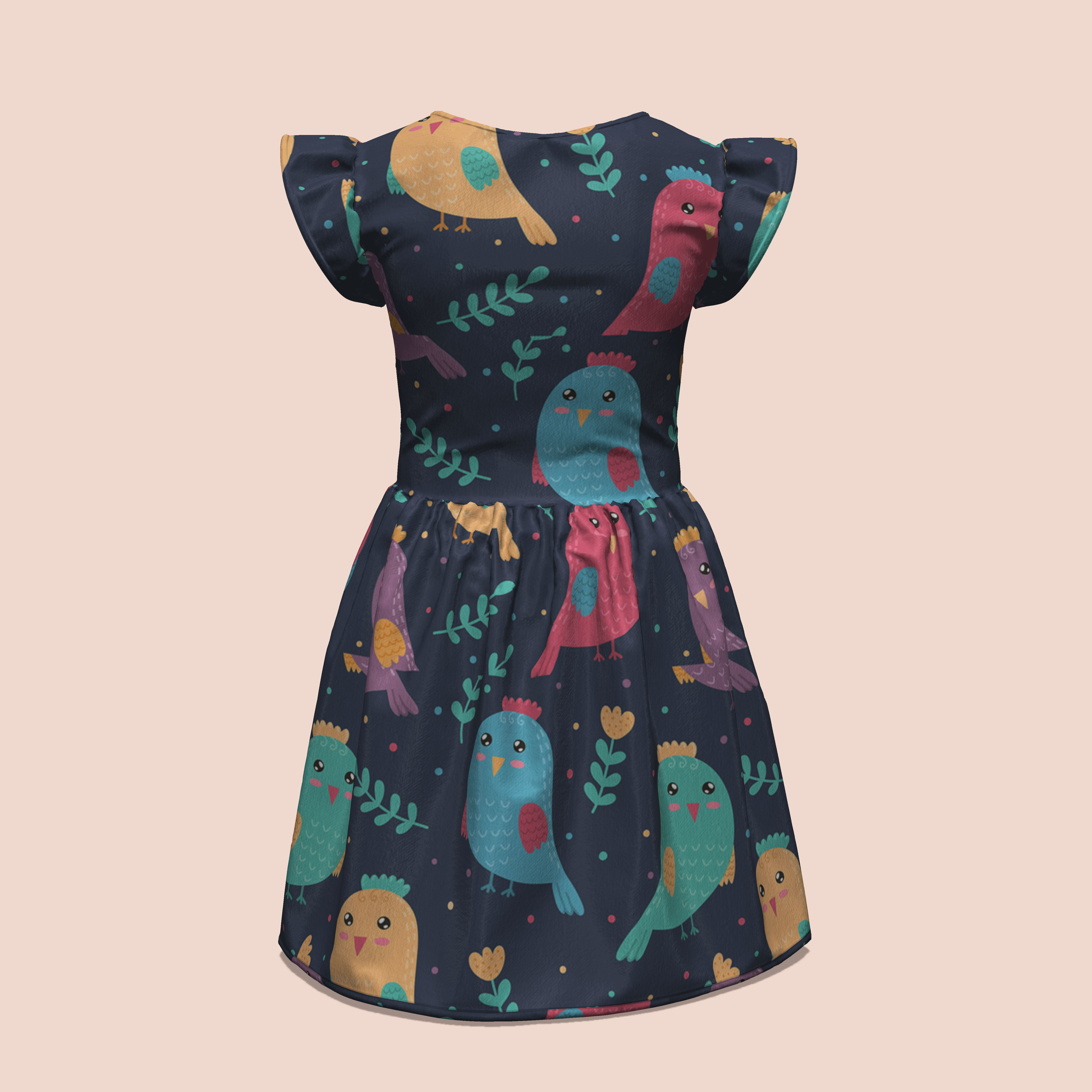 Girl Dress Marvelous Designer 3D model_6