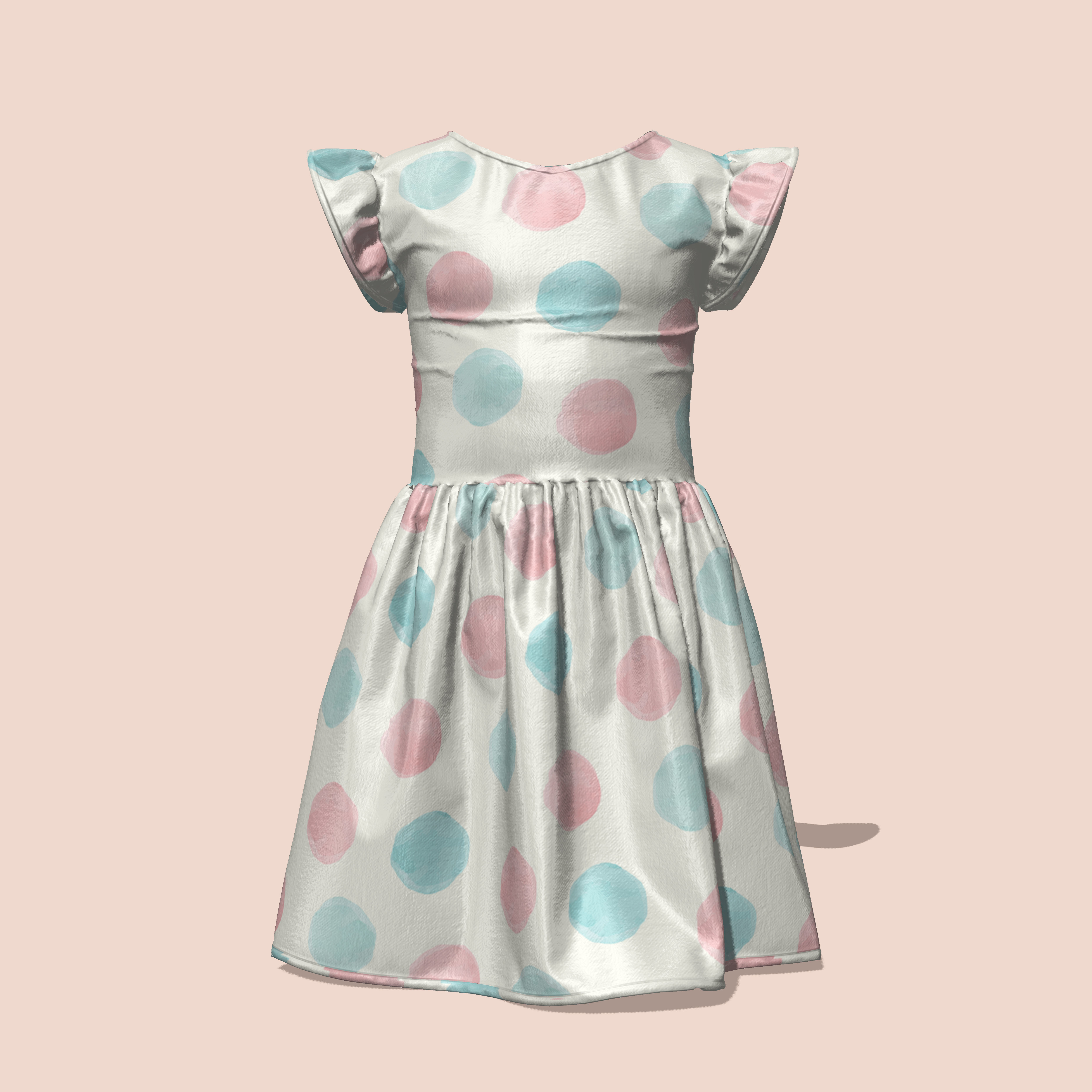 Girl Dress Marvelous Designer 3D model_2