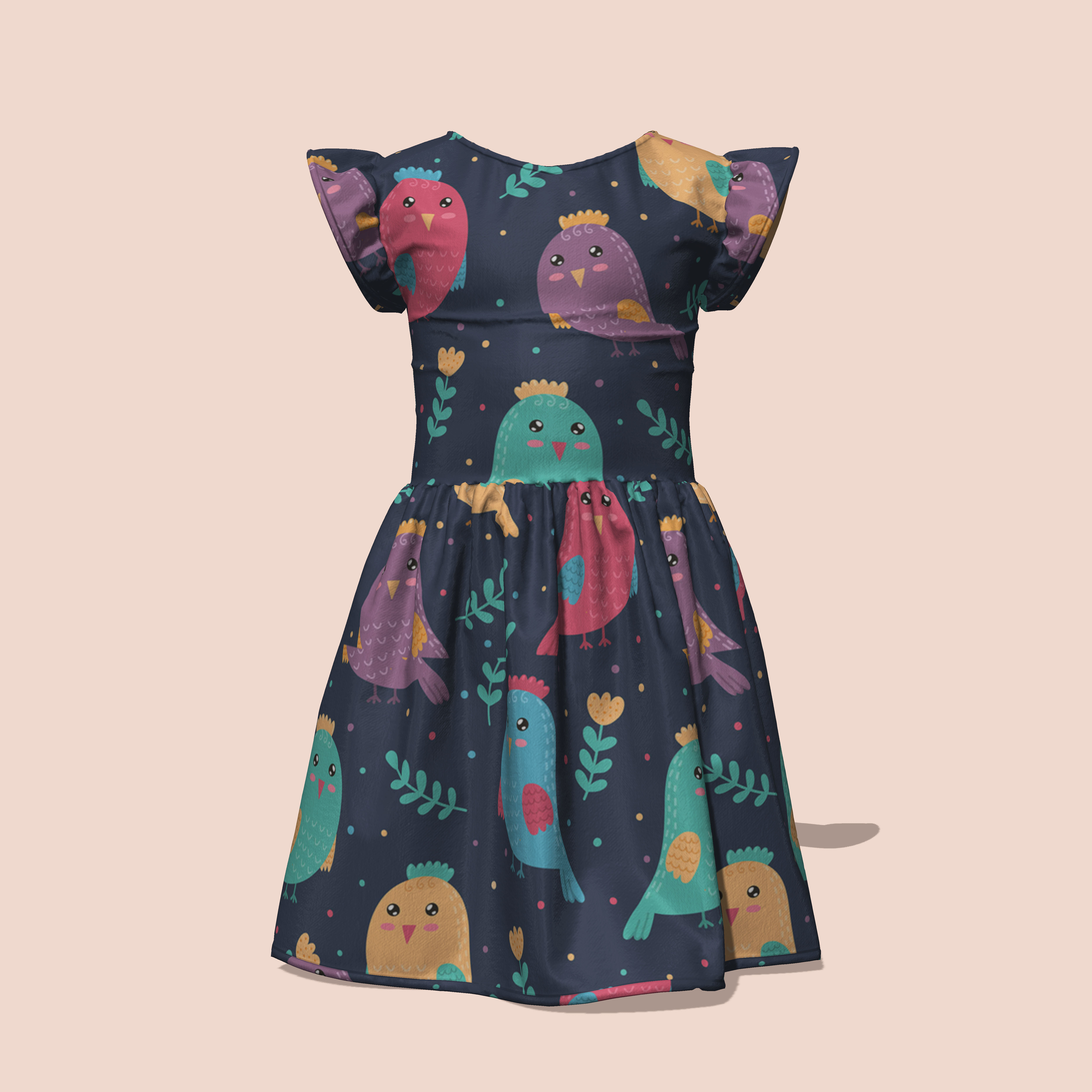 Girl Dress Marvelous Designer 3D model_4