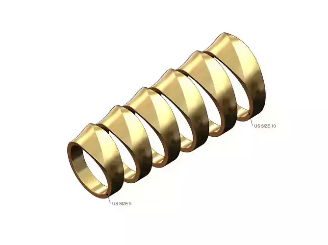 Geometric edge fashion ring Us sizes 5to10