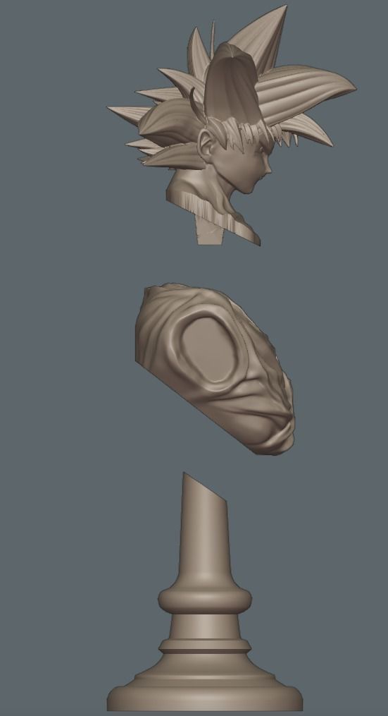 Dragonball Son Goku bust - STL 3d printing file 3D print model_24