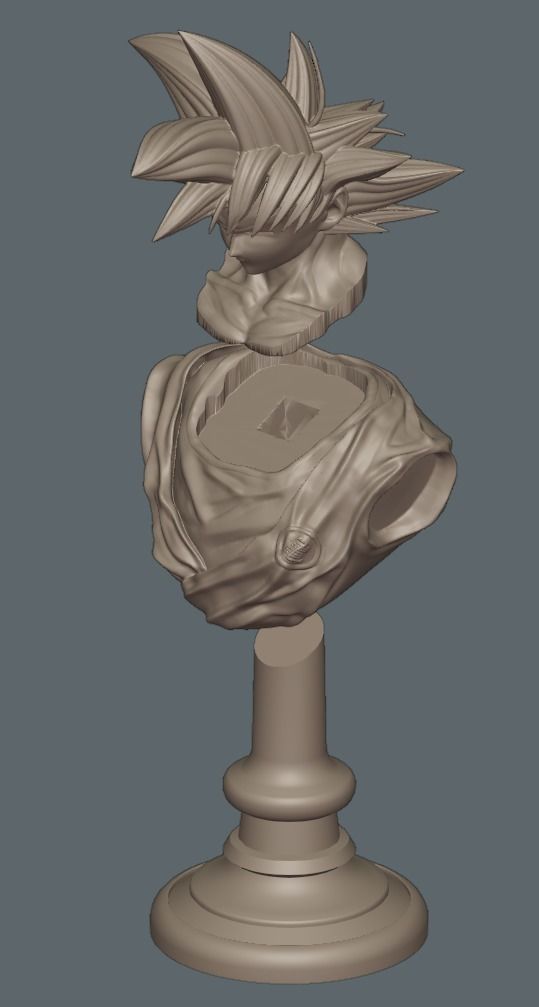 Dragonball Son Goku bust - STL 3d printing file 3D print model_26
