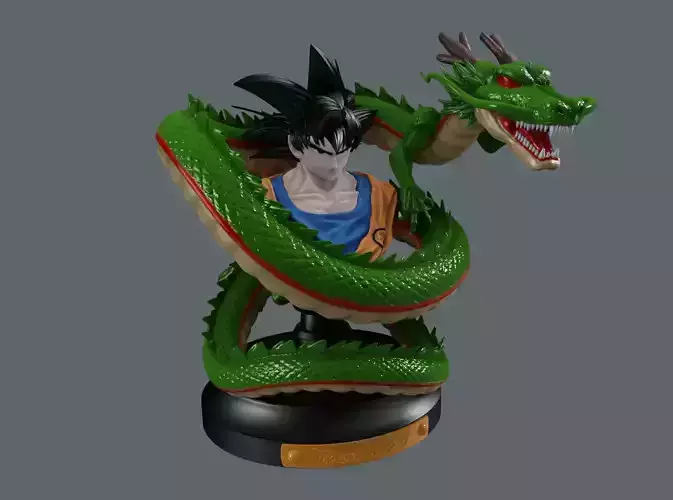 Dragonball Son Goku bust - STL 3d printing file 3D print model