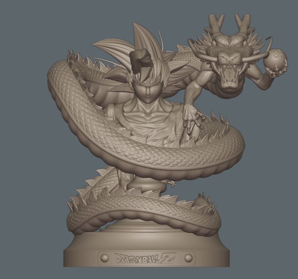 Dragonball Son Goku bust - STL 3d printing file 3D print model_38