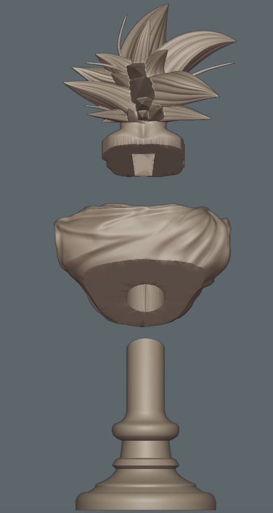 Dragonball Son Goku bust - STL 3d printing file 3D print model_23