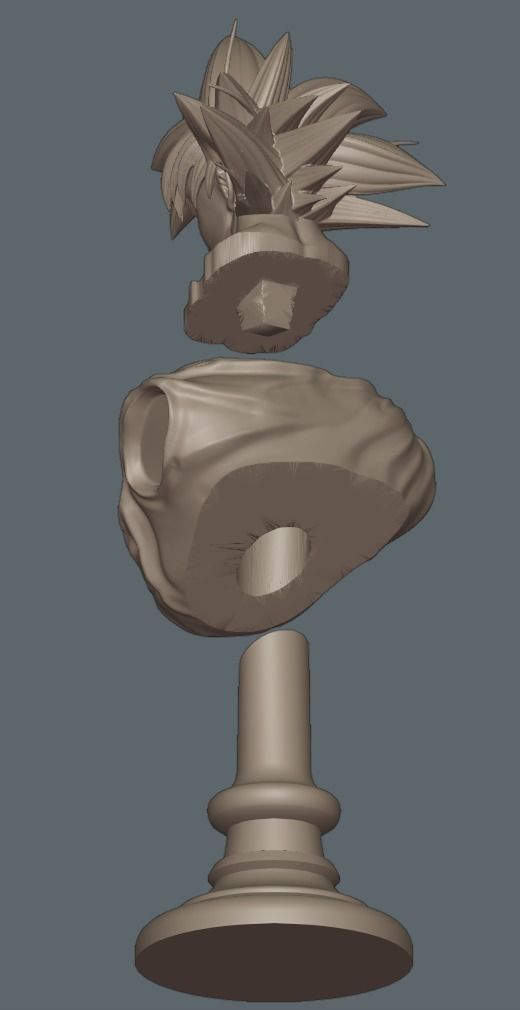 Dragonball Son Goku bust - STL 3d printing file 3D print model_27