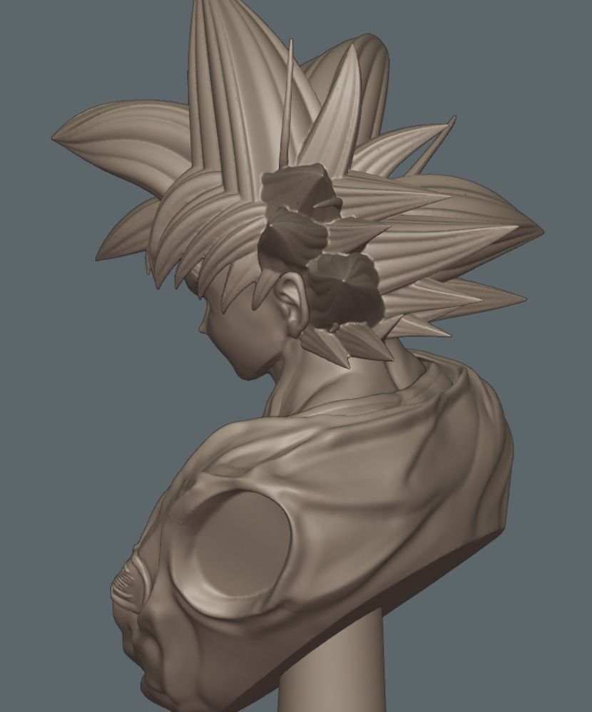 Dragonball Son Goku bust - STL 3d printing file 3D print model_20