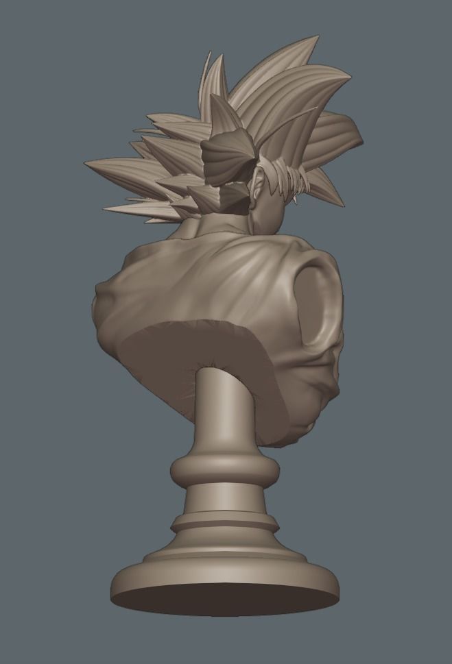 Dragonball Son Goku bust - STL 3d printing file 3D print model_17
