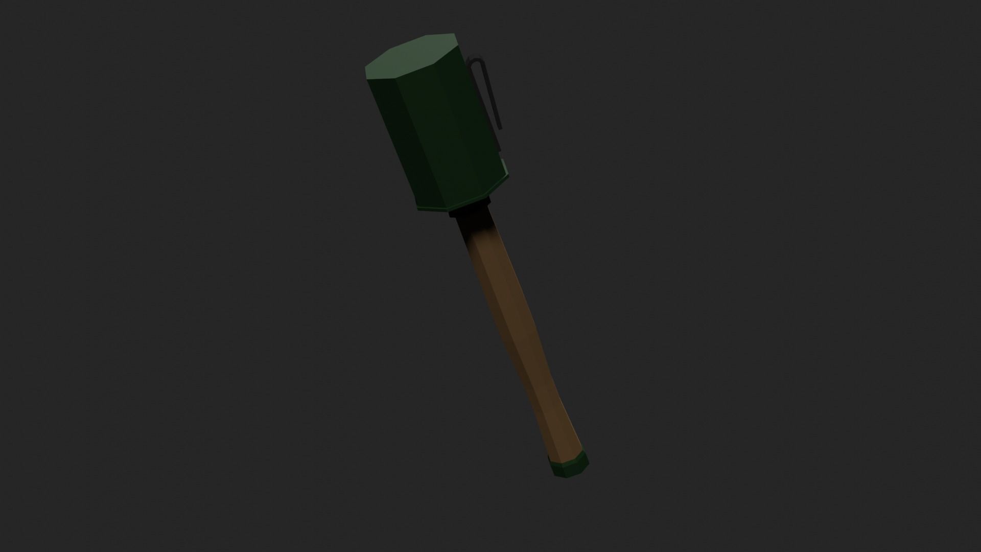 Lowpoly German Stickgrenade Low-poly 3D model_25
