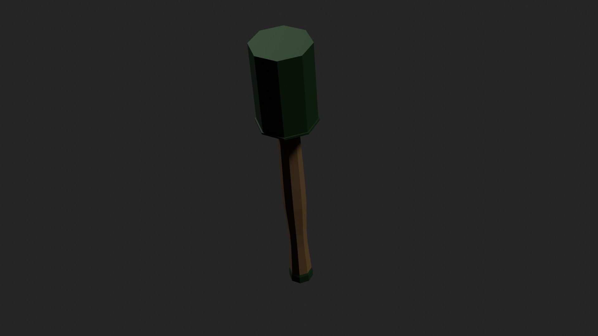 Lowpoly German Stickgrenade Low-poly 3D model_21
