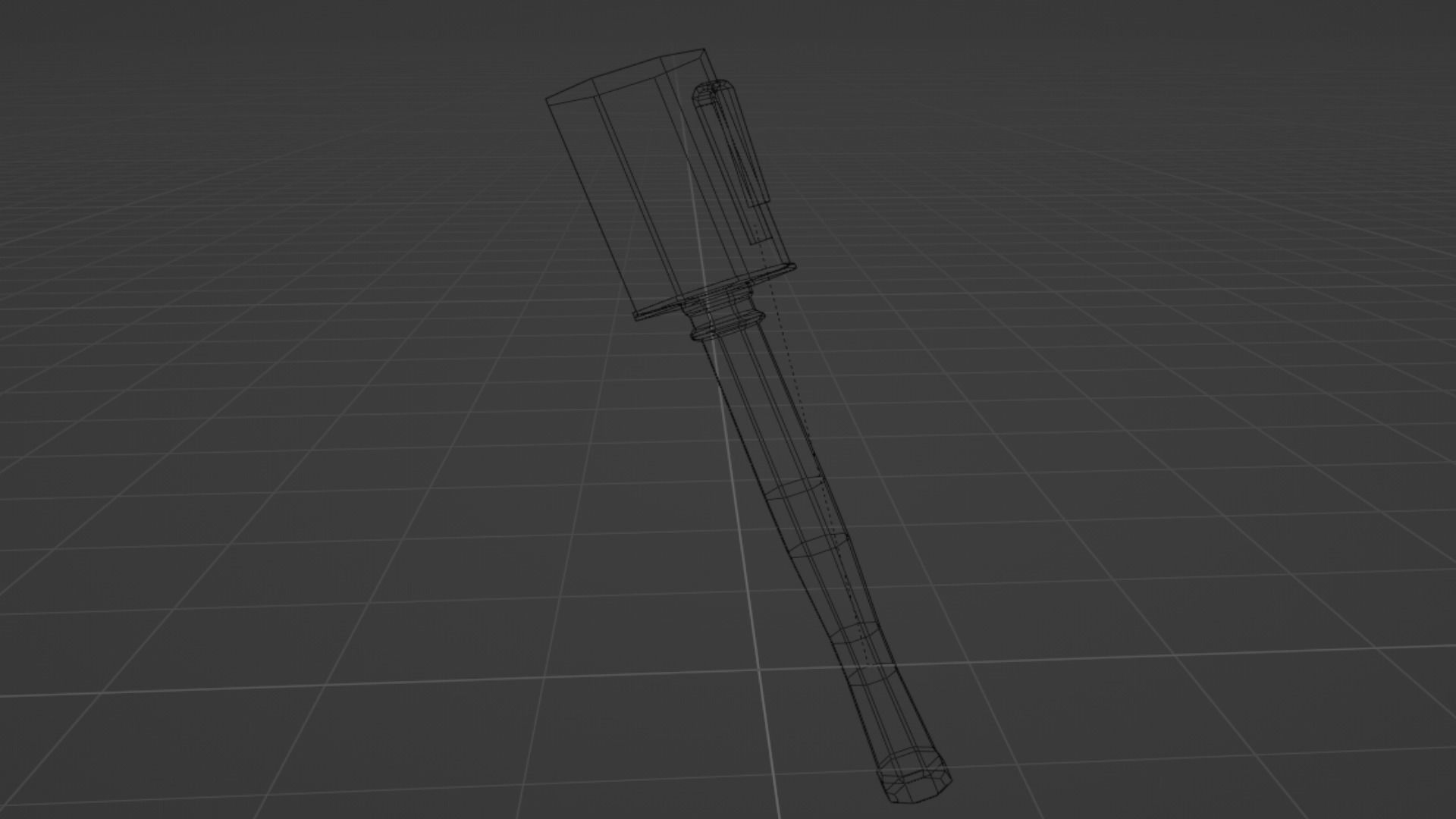 Lowpoly German Stickgrenade Low-poly 3D model_33