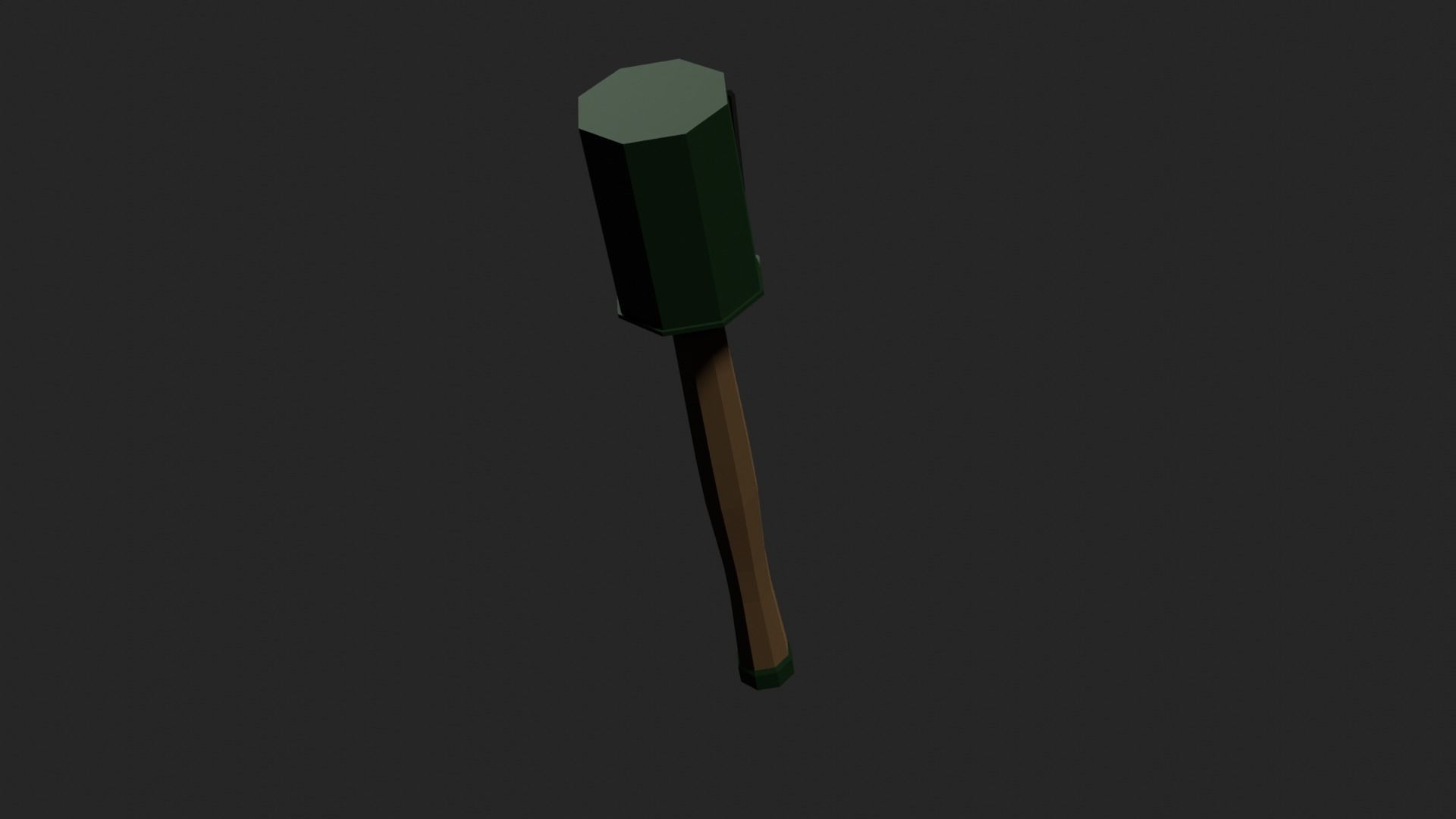 Lowpoly German Stickgrenade Low-poly 3D model_22