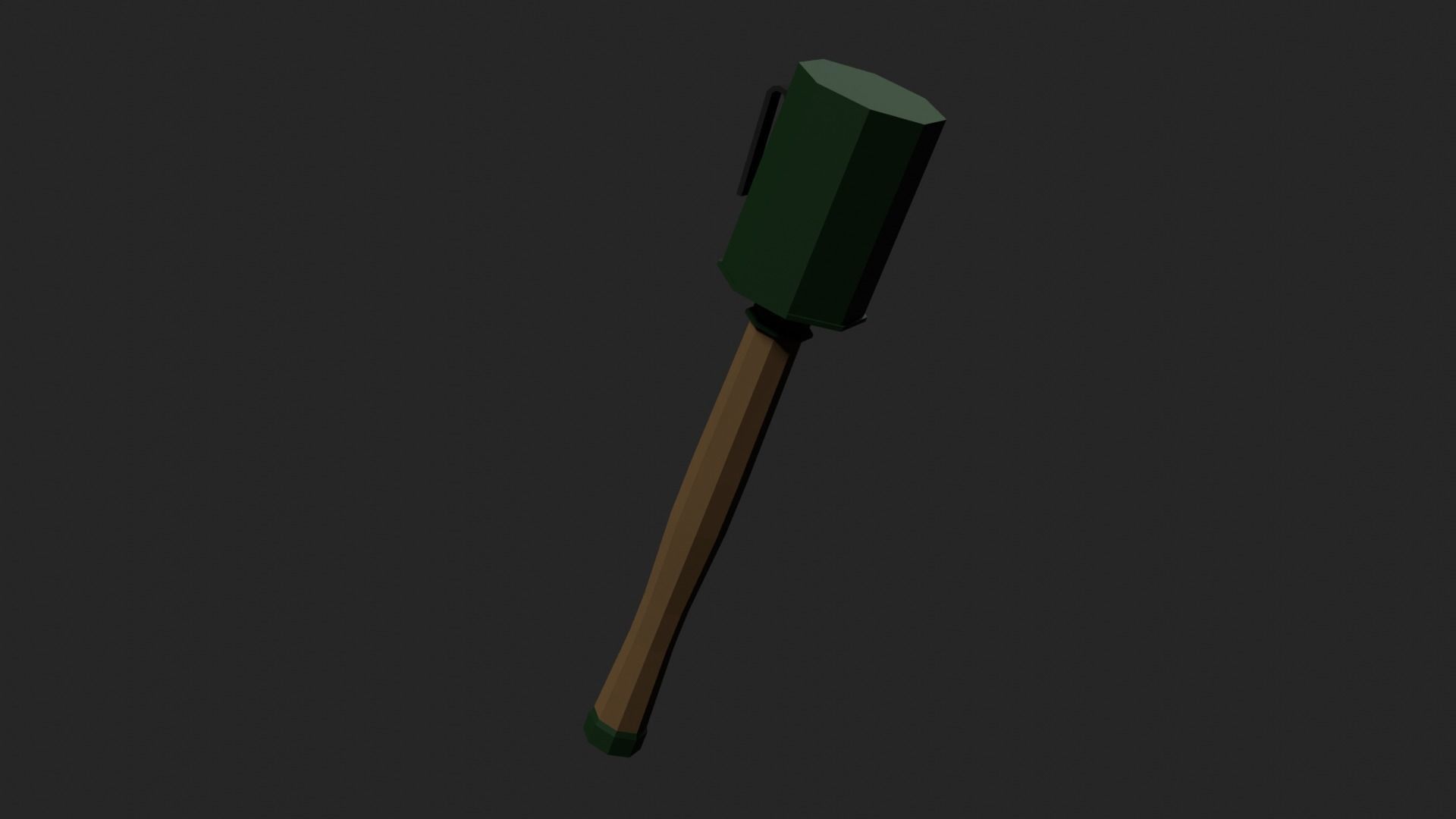 Lowpoly German Stickgrenade Low-poly 3D model_15