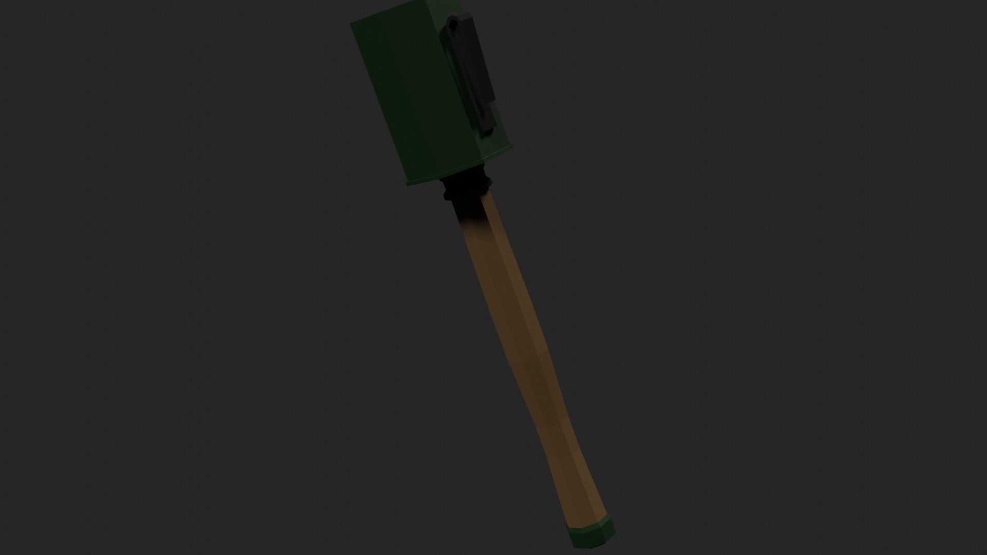 Lowpoly German Stickgrenade Low-poly 3D model_31